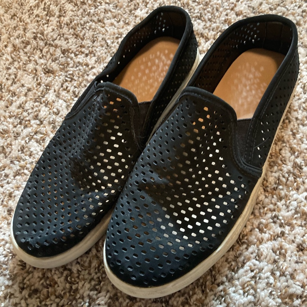 Black slip on sneakers